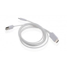 Approx APPC23 adaptador de cable Micro-USB, USB 2.0 HDMI Blanco
